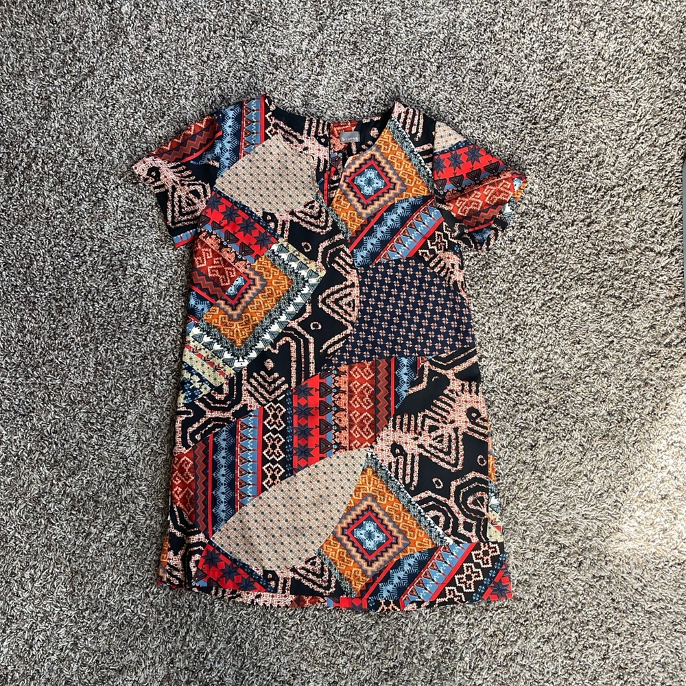 Patchwork Lightweight Shift Dress - image 3